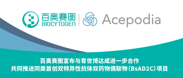 百奥赛图宣布与育世博达成进一步合作,共同推进同类首创双特异性抗体双药物偶联物(BsAD2C)项目 百奥赛图宣布与育世博达成进一步合作,共同推进同类首创双特异性抗体双药物偶联物(BsAD2C)项目