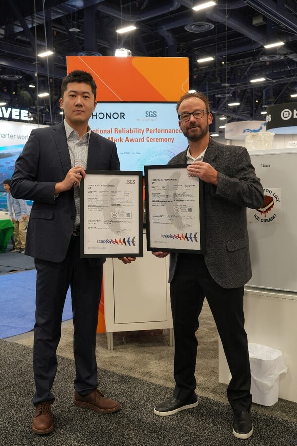 CES 2026：SGS授予荣耀 X Plus 2026笔记本电脑Performance Tested Mark