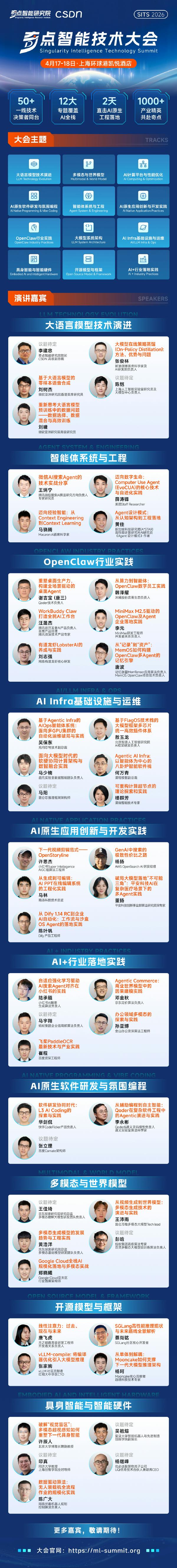 从 OpenClaw 到 Agent 企业级落地，2026 奇点智能技术大会专题内容揭晓