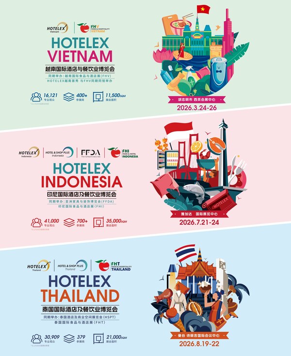 潮聚东南亚，食饮赢未来！HOTELEX三大系列展擎动酒店餐饮产业新增长