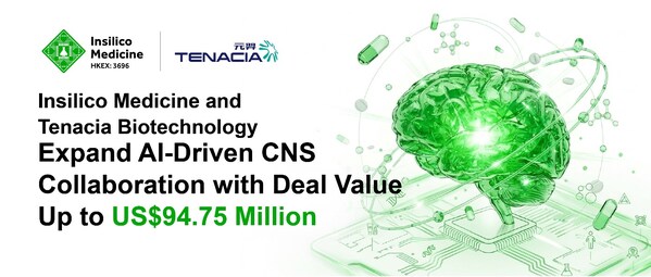 英矽智能与元羿生物扩大 AI 驱动的 CNS 领域合作,合作总交易金额最高达 9475 万美元 英矽智能与元羿生物扩大 AI 驱动的 CNS 领域合作,合作总交易金额最高达 9475 万美元