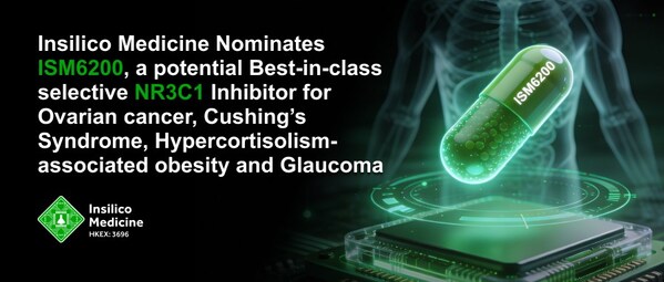 英矽智能提名潜在"同类最佳"NR3C1选择性拮抗剂ISM6200，用于肿瘤、代谢、眼科等广泛疾病领域