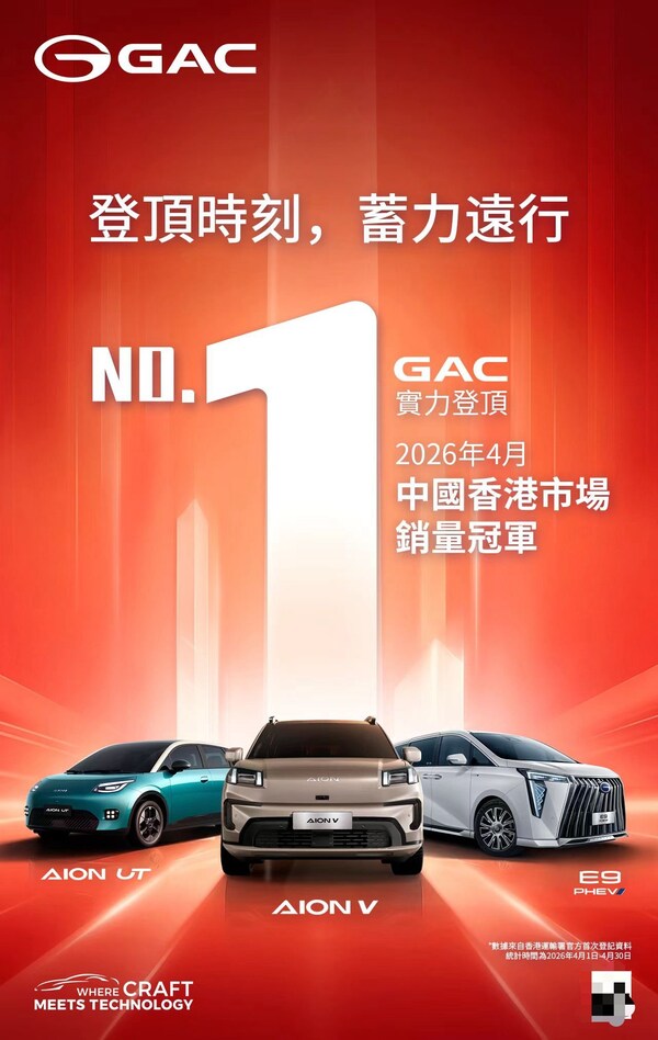 广汽荣登香港4月销量榜首 高质量出海战略纵深推进