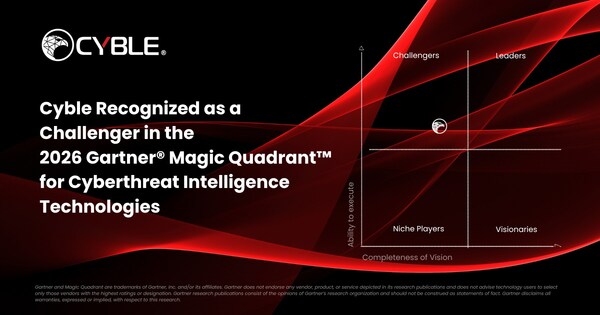 Cyble在《2026年Gartner®网络威胁情报技术Magic Quadrant™》中获评“挑战者”称号