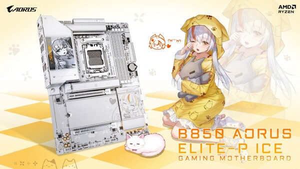 技嘉推出融合动漫美学与 AI 性能强化 B850 雕妹主板