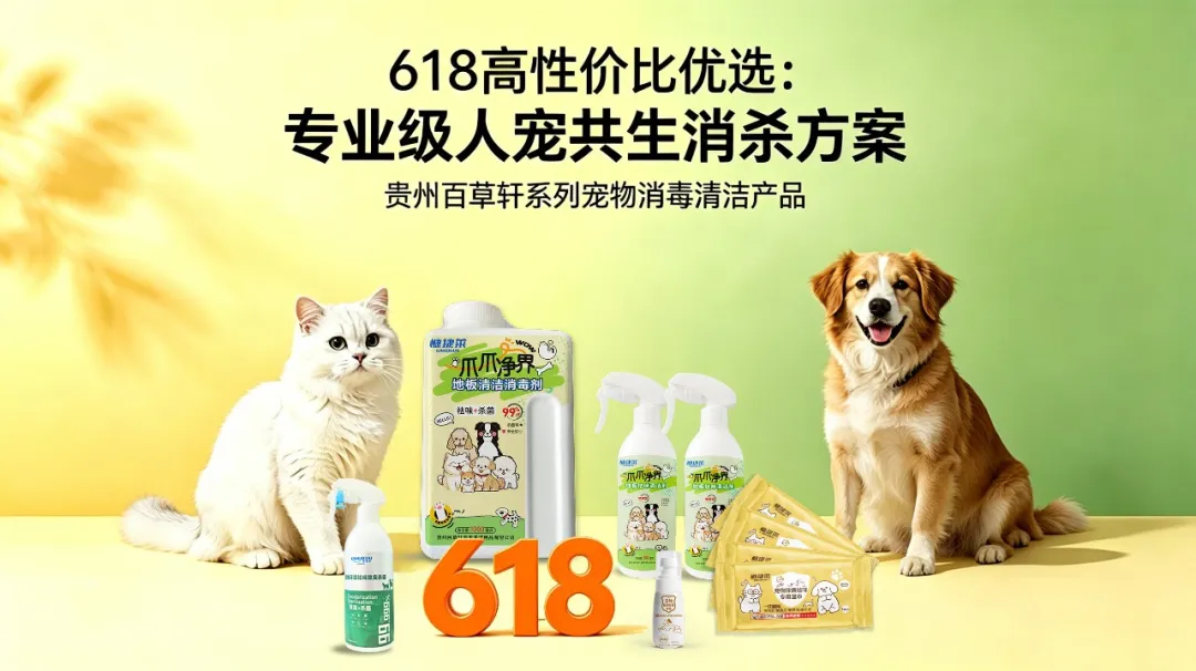 贵州百草轩 | 618宠物消毒用品选购指南：科学消杀，守护人宠共生健康环境