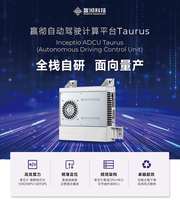 嬴彻科技新一代自动驾驶计算平台Taurus量产交付，推动商用车智能驾驶加速渗透