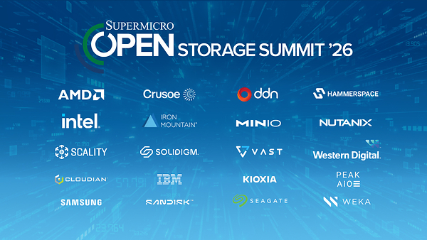 Supermicro 第七届年度开放存储峰会汇聚 21 家生态系统合作伙伴,分享规模化部署企业级 AI 的实用指南 Supermicro 第七届年度开放存储峰会汇聚 21 家生态系统合作伙伴,分享规模化部署企业级 AI 的实用指南