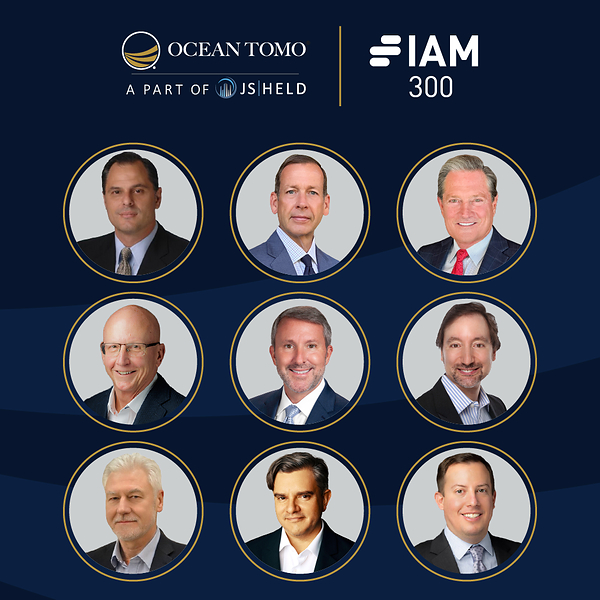 Ocean Tomo 9 位专家入选 2026 年 IAM Strategy 300 全球领先知识产权战略专家榜单 Ocean Tomo 9 位专家入选 2026 年 IAM Strategy 300 全球领先知识产权战略专家榜单